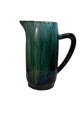 Blue Mountain Pottery Small Pitcher Creamer Handled 5" Green Drip Glaze MCM